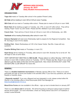 January 26, 2015 - Neenah Joint School District