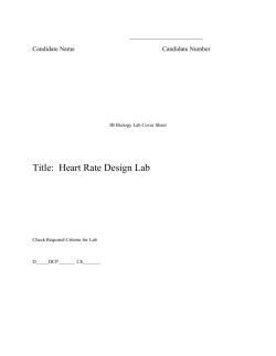 Title: Heart Rate Design Lab