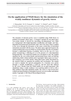 On the application of WKB theory for the simulation of the weakly