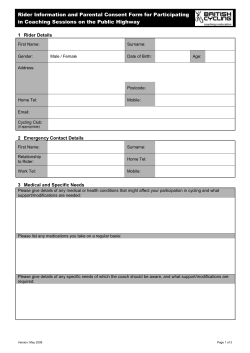 Parental/Guardian Consent for Participating in Coaching Sessions