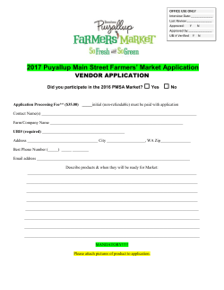 2017 Farmer`s Market Vendor Application