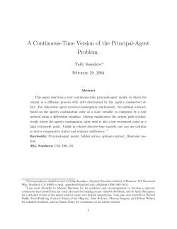A Continuous-Time Version of the Principal