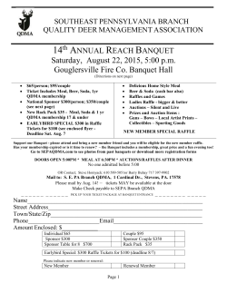 qdma banquet - Southeast Pennsylvania QDMA