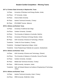 Student CanSat Competition &ndash; Winning Teams
