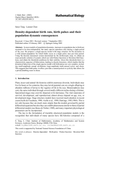 Mathematical Biology