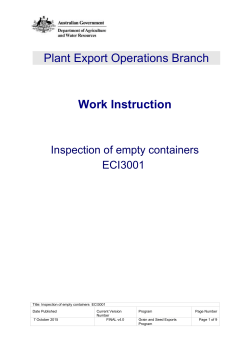 Inspection of Empy Containers (ECI3001)