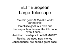 ELT=European Large Telescope