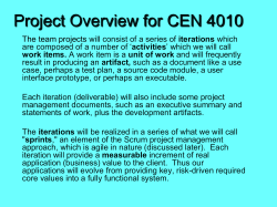 Project Overview for CEN 4010