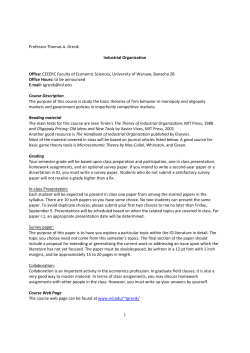 MOKD WNE UW 2009/2010 - Industrial Organization