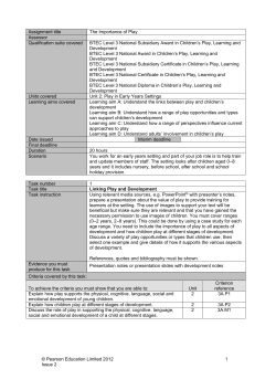 Authorised assignment brief - Unit 2