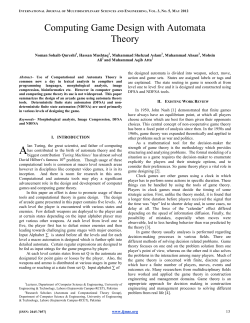 Computing Game Design with Automata Theory