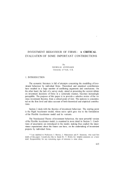 investment behaviour of firms