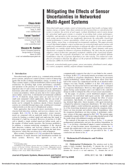 Mitigating the Effects of Sensor Uncertainties in Networked Multi