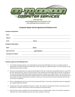 Computer Pickup / Dropoff Form - Go