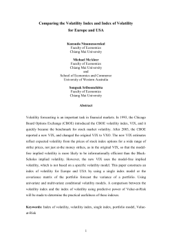 Comparing the Volatility Index and Index of Volatility