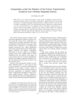 Cooperation under the Shadow of the Future