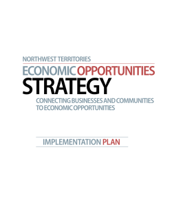 Economic Opportunities Strategy - Industry, Tourism and Investment