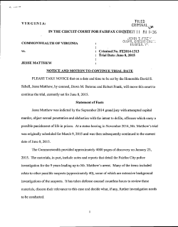 INTHE CIRCUIT COURT FOR FAIRFAXCOlMtYkl Ii pn 1:36