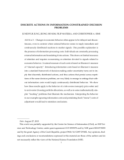 discrete actions in information