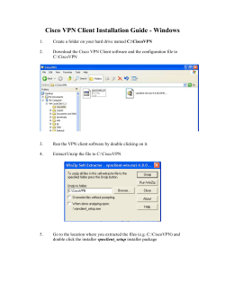 Cisco VPN Client for Windows