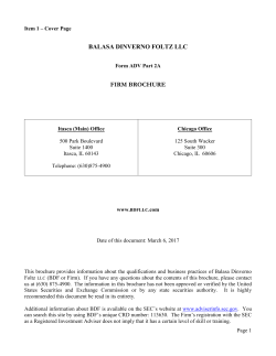 Part 2A of Form ADV: Firm Brochure