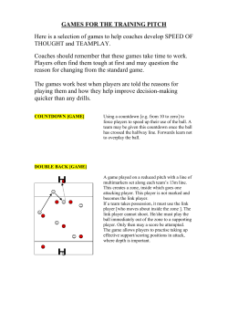 GAMES FOR THE TRAINING PITCH