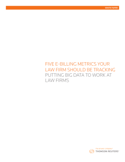 eBillingHub Five e-Billing Metrics Your Firm Should Be Tracking