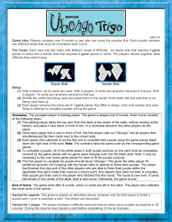 Game Idea: Players compete over 8 rounds to see who