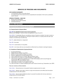 service of process and documents