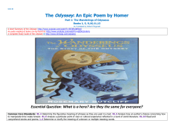Odyssey Book 1 &ndash; A Goddess Intervenes