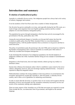 Multiculturalism and Australian culture