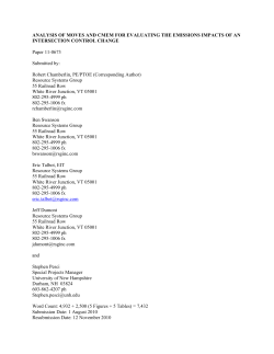 Analysis of MOVES and CMEM for Evaluating the Emissions Impacts