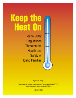 Idaho Utility Regulations Threaten the Health and Safety of Idaho