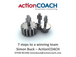 7 steps to a winning team Simon Buck &ndash; ActionCOACH