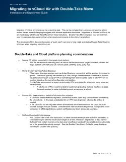 Migrating to vCloud Air with Double-Take Move