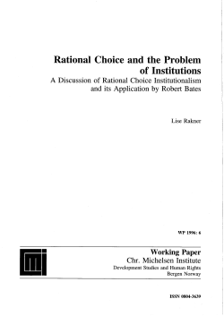 Rational Choice and the Problem