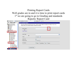 Printing Report Cards