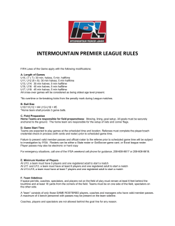 intermountain premier league rules