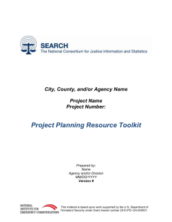 Project Planning Resource Tool - The National Consortium for