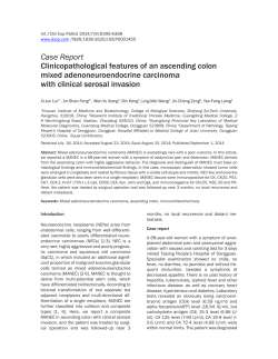 Case Report Clinicopathological features of an ascending colon