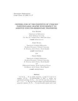 criteria for of the existence of uniquely