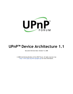 Universal Plug and Play Device Architecture