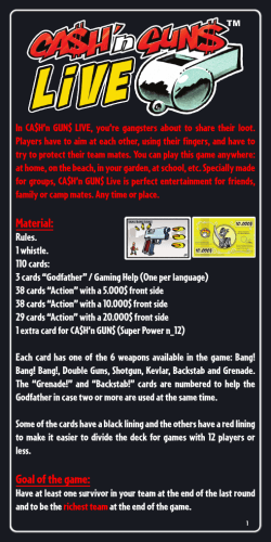 Material: Goal of the game