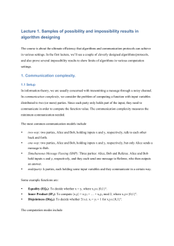 Lecture 1 - Department of Computer Science and Engineering, CUHK