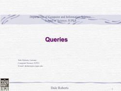 Queries - IUPUI Computer Science