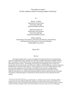 Loken, Lommerud and Lundberg - UCSB Economics