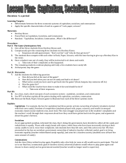 Capitalism, Socialism, Communism