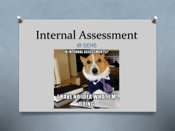 Internal Assessment - IB Sports Exercise and Health Science