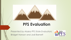 PFS Local Evaluation - ISER