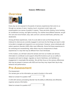 Overly Responsive to Sensory Input